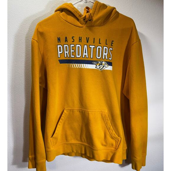NHL Nashville Predators Hoodie Men’s XL Gold Pullover Sweatshirt Fan Gear - Picture 1 of 6